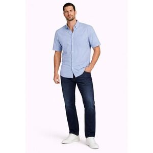Croft & Barrow Shirt Men's Size 16 1/2 Blue Oxford Wrinkle Resistant Button Down